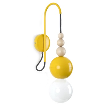 zdjęcie Designerski kinkiet Loft Bala żółty